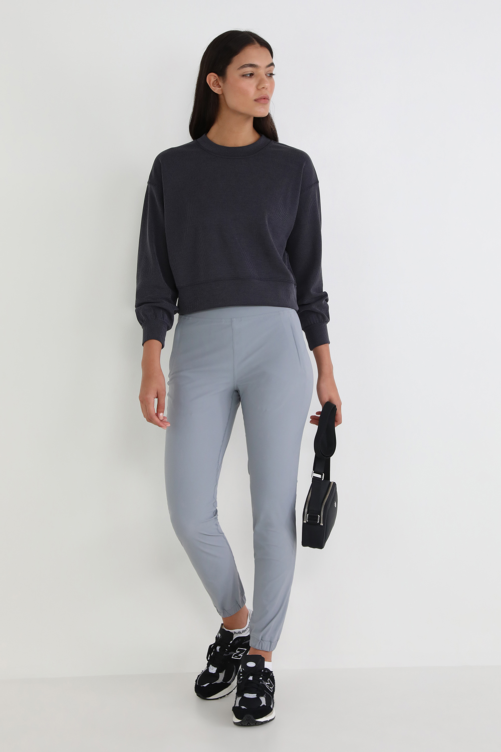 Ribbed Softstreme Perfectly Oversized Cropped Crew